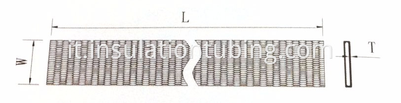 TLFZ Non Shrinkable Dacron Textile Sleeving drawing